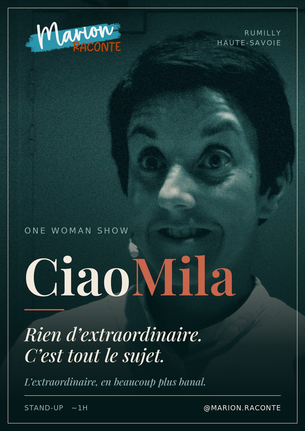 Affiche CiaoMila — One Woman Show de Marion Raconte